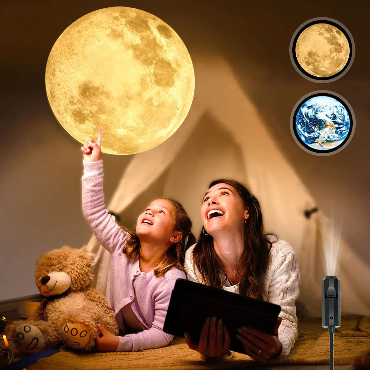 USB Ceiling Moon Earth Projection Atmosphere Light